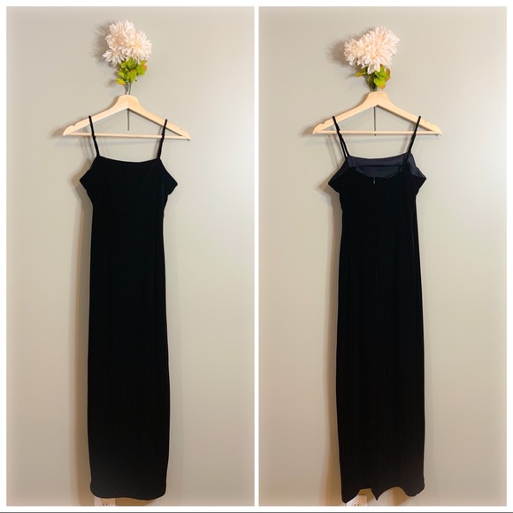 Alex Evenings Dresses & Skirts - | Alex Evenings black velvet maxi dress | size 4